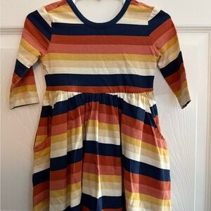 Ruffle Butts Colorful Striped Dress